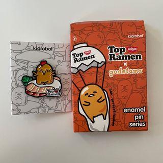 Nissin X Gudetama Kidrobot Enamel Pin Blind Box