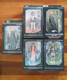 Final Fantasy VII and FF7 Advent Children Play Arts Cloud, Tifa, Aeris, Yuffie set of 5