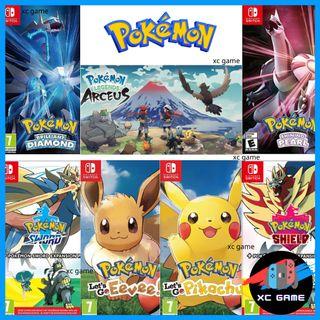 Pokemon Legends Arceus/Pokemon Legends ZA/Pokemon Scarlet/Pokemon Violet/Pokemon Brilliant Diamond/Pokemon Shining Pearl/ Pokemon Sword/Pokemon Shield/Pokemon Lets Go Pikachu/Pokemon Lets Go Eevee/pokopia Nintendo Switch Games