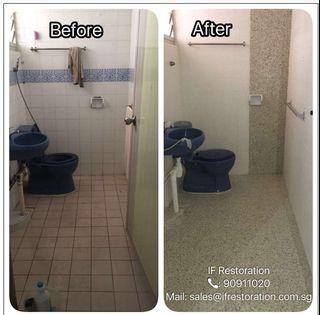 Bathroom 3 in 1 Package | Floor Epoxy | Toilet Bowl | Basin Cabinet