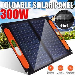 300W Foldable Solar Panel Dual USBTYPE CDC Protable Outdoor Folding Solar Cells Solar Battery Charger for Phone RV Car Camping