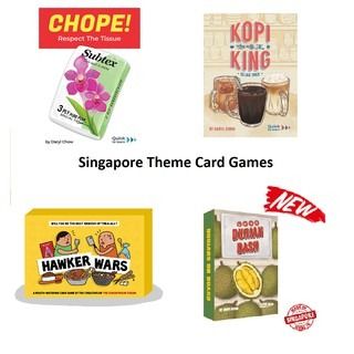 Family Card Game : Kopi King + Chope + Hawker Wars + Durian Dash Combo Singapore Card Games Local Card Games