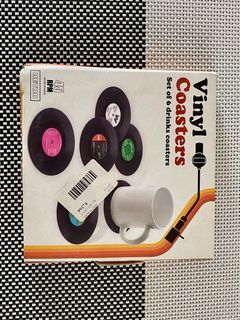 Vinyl record coasters
