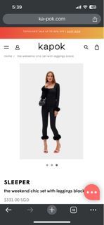 Sleeper The Weekend Chic feather-trimmed legging