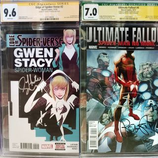 Hailee Steinfeld & Shameik Moore Signed Edge of Spider-Verse #2 & Ultimate Fallout #4 CGC SS Marvel Comics
