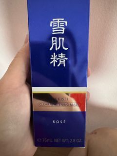 Kose sekkisei lotion / clear whitening mask