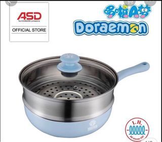ASD X DORAEMON IH 24Cm Wokpan + Steamer JL24A1Q