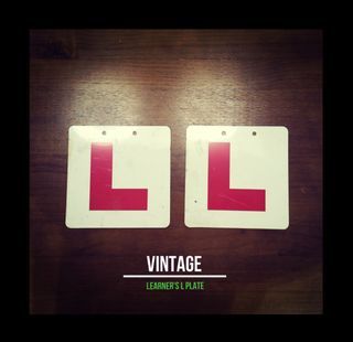 Vintage/Antique 1980s "L" Plate, learner drivers plate