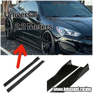 🤩 ! Universal 2.2 Meters Side Skirt Extension Splitter Add On Diffuser Black Side Lips Fins For Most Vehicle Car #Lotusgod Lotus God 🌟Bubble Wrap 194 🌟