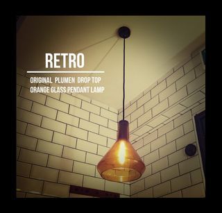 Retro - Original Plumen Drop Top Orange Glass Pendant Lamp