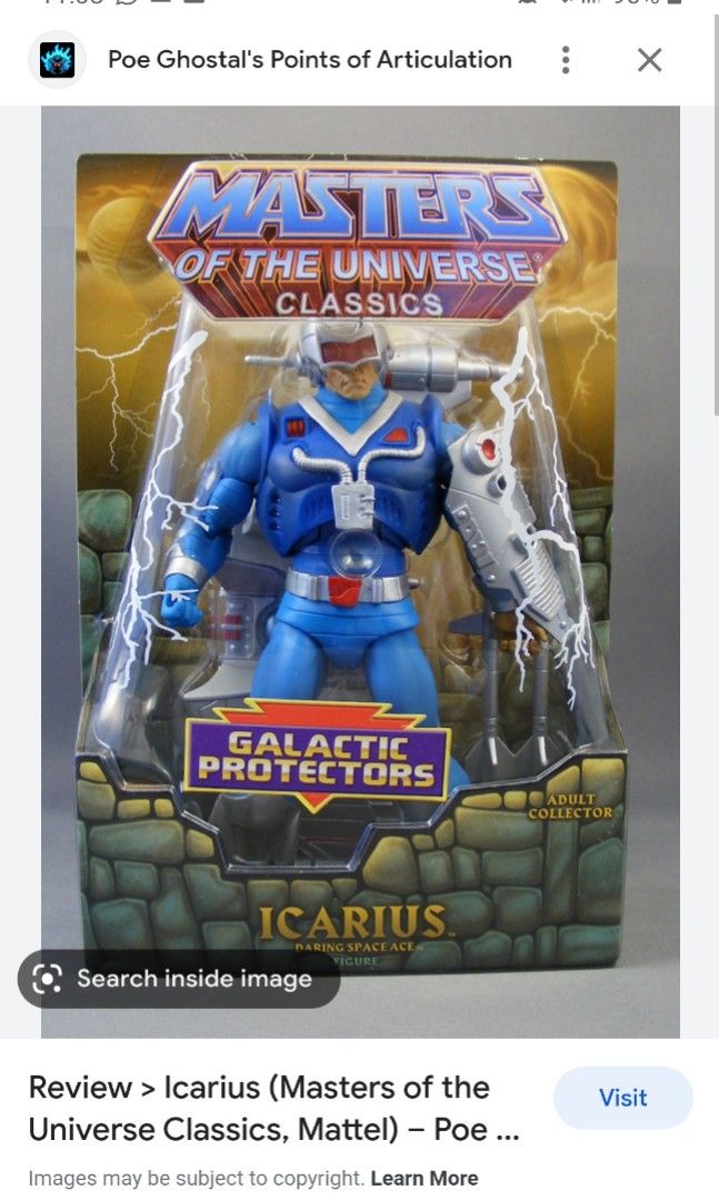 Masters of the Universe Classics MOTUC Icarius MOTU Mattel He Man Skeletor Battle Cat Panthor Teela She Ra Hordak (Category: Toy Figures) located in Singapore. Submitted by kws75 (Listing ID 1210646453, Image 1). Description: Brand new sealed on card..