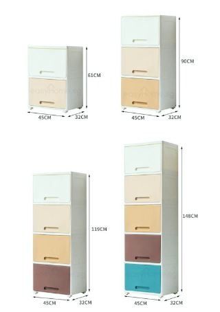 Flip Top Cabinet / Plastic Storage Box Drawer home Organizer Container Rack