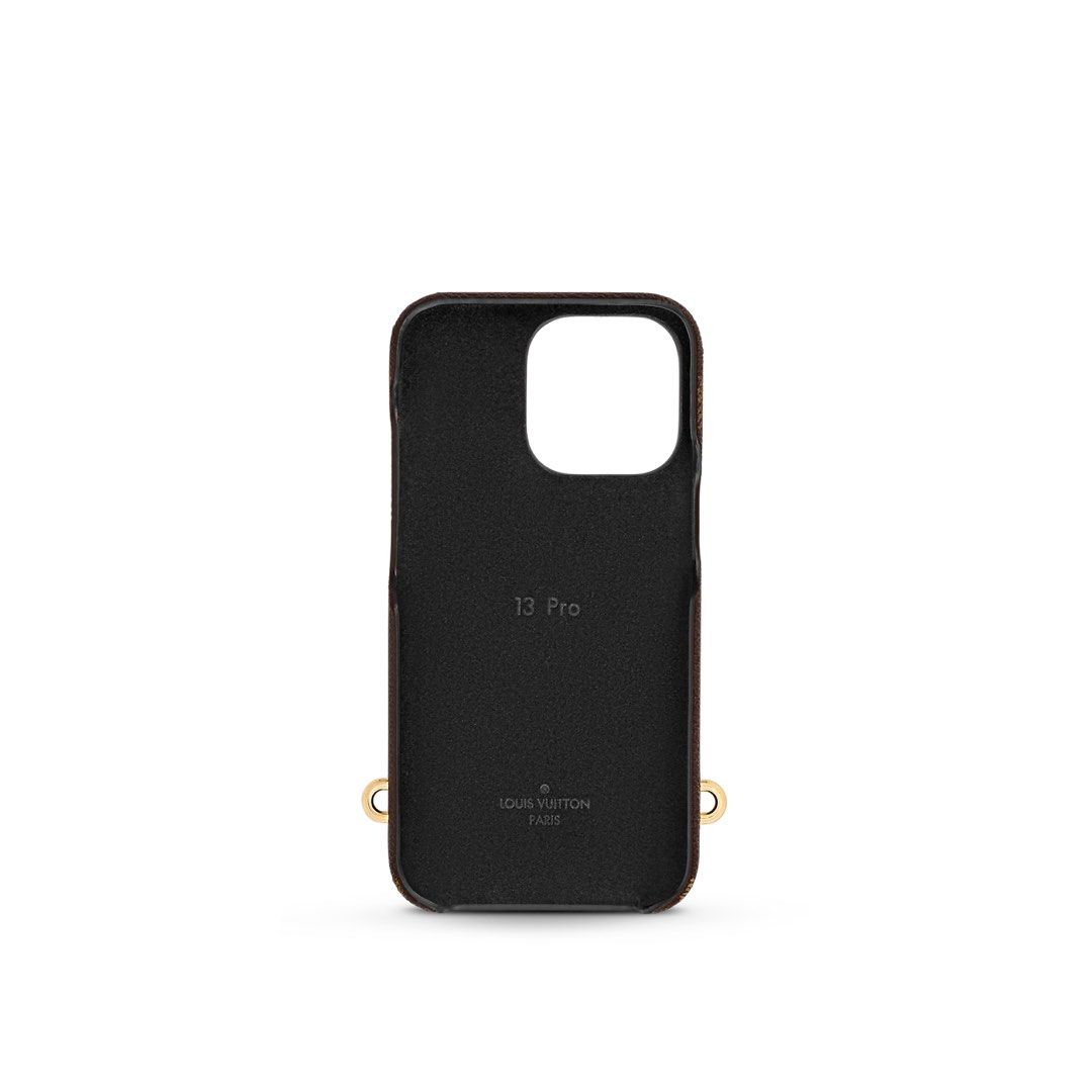 Authentic LV Louis Vuitton iPhone 13 Pro Bumper Case Black Color (Category: Cases & Sleeves) located in Singapore. Submitted by joyfleur (Listing ID 1213121965, Image 2). Description: Authentic Louis Vuitton iPhone 13 Pro case. Comes with dust bag, box, carrier and a photo of the Louis Vuitton receipt. Selling ONLY the bumper case, strap and AirPods pouch NOT included. .