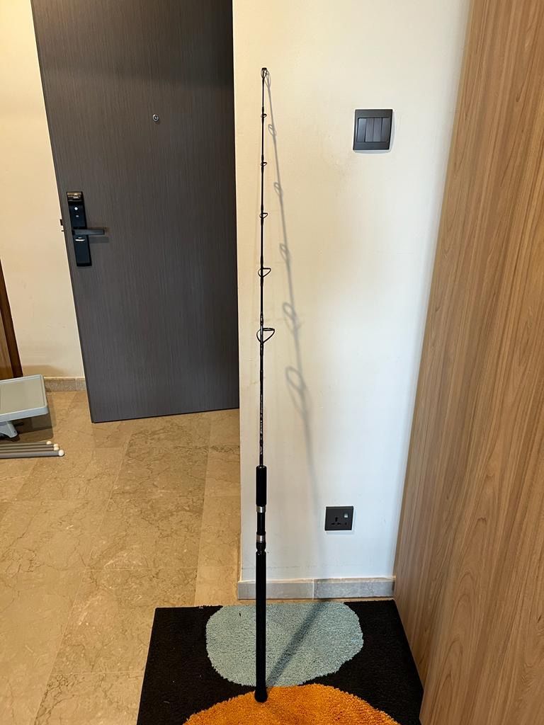 Shout Seduce SMS535s fishing rod (Category: Fishing) located in Singapore. Submitted by h20_chrome (Listing ID 1222081404, Image 3). Description: As good as new. Very rare Used only once Brought brand new at lure haven $1100 PE4-6 length 5"3 Jig 160-240g Fuji guide EVA grip Best pair with size 10000 reel Selling due to too many rods .