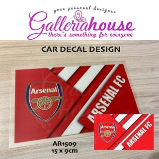 Galleria House Quality car decals Arsenal The Gunners FC soccer football club on board