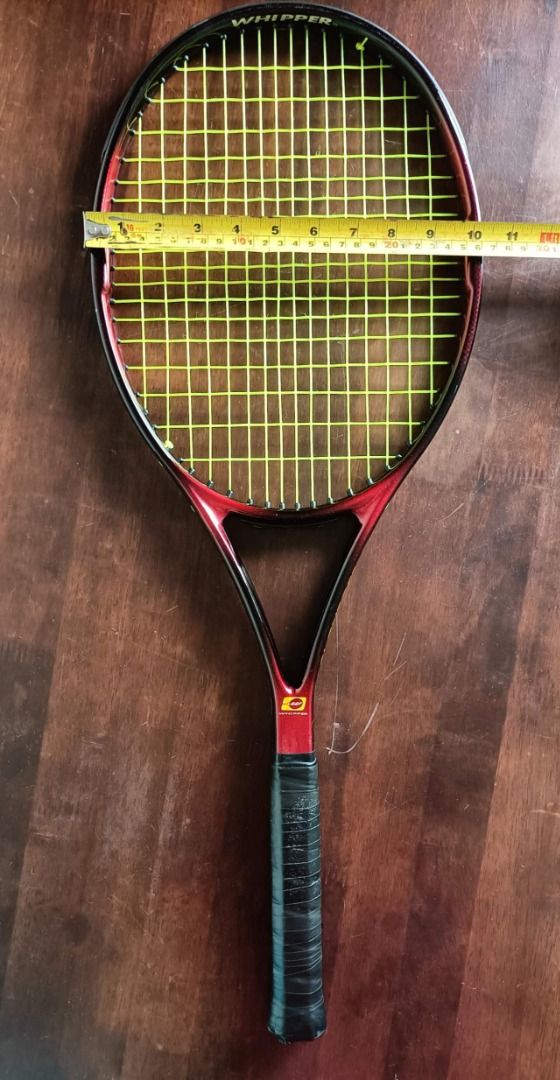Whipper Legend 10 Tennis Racket (Category: Racket & Ball Sports) located in Singapore. Submitted by richardrayne (Listing ID 1224912377, Image 3). Description: Product Information Name: Whipper Legend 10 Tennis Racket Weight: 300g Length: 68cm Width of Racket Face: 26cm Price: SGD 70.00 (Negotiable) Additional Comments: The product is only used once or twice. Accepted payments include Cash on Meetup only. Meet-ups will be held at Lakeside MRT Sta