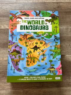 Dinosaur book and puzzle
