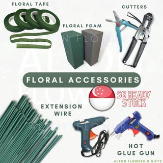 (SG Seller) Floral Accessories Floral Foam for Fresh/Artificial Flowers ($1.50 per pc) Dry or Wet Blocks Accessories Tapes Aacc007 Main