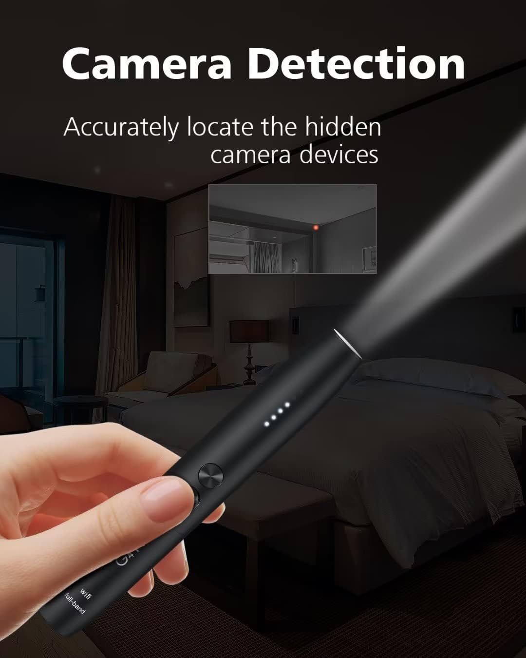 JEPWCO G4 Pro Anti Spy Detector for Wireless Audio Bug Camera, Bug Detector, Privacy Protector, 5 Level Sensitivity, 25H Working Time, Portable Pen Shape, Home Office Travel (Black) (Category: Other Gadgets) located in Singapore. Submitted by rocketdeal (Listing ID 1245842020, Image 3). Description: Privacy safety - This signal detector can detect eavesdropping devices, wired and wireless cameras, GPS locators and etc. Can effectively prevent you