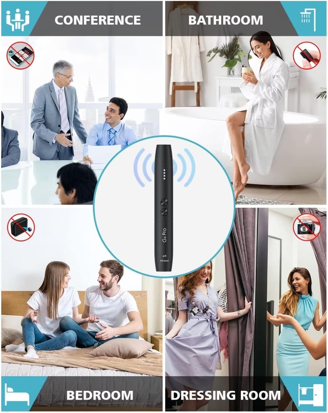 JEPWCO G4 Pro Anti Spy Detector for Wireless Audio Bug Camera, Bug Detector, Privacy Protector, 5 Level Sensitivity, 25H Working Time, Portable Pen Shape, Home Office Travel (Black) (Category: Other Gadgets) located in Singapore. Submitted by rocketdeal (Listing ID 1245842020, Image 2). Description: Privacy safety - This signal detector can detect eavesdropping devices, wired and wireless cameras, GPS locators and etc. Can effectively prevent you