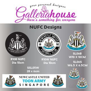 Galleria House Car Decal All Newcastle United Football Club Soccer Team 1892