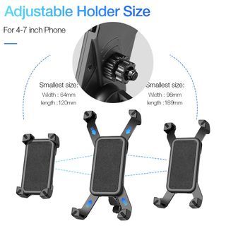 Phone Holder bicycle aluminum phone holder bicycle phone holder ebike phone holder ebike phone holder escooter phone holder eco drive phone holder jimove mc phone holder adjustable size phone holder