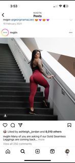 NVGTN Carmine Solid Seamless Leggings