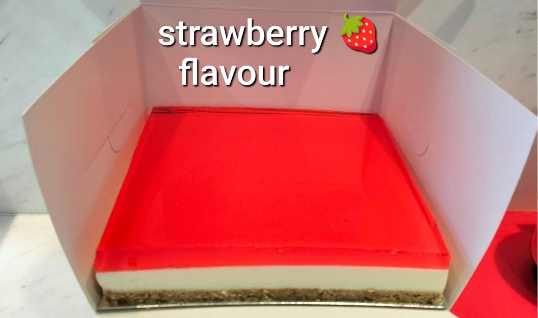 Irresistible Mouth Watering Jelly Cheesecake! (Category: Chilled & Frozen Food) located in Singapore. Submitted by vonnneee (Listing ID 1254067298, Image 1). Description: Mouth watering, home-made Jelly Cheesecakes prepared daily! Strawberry and Grape Flavours for now...........It is so yummy, addictive and delicious, you will not regret it... 2 sizes: 4 inch square (est. 9 mini pieces) $60/= (excluding delivery charge of $10 - optional) 6 inch s