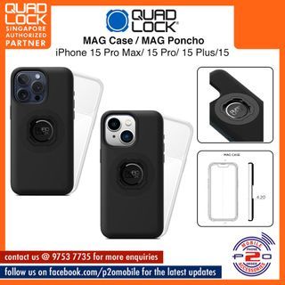 Quad Lock MAG Case / MAG Poncho for iPhone 15 Pro Max / iPhone 15 Pro / iPhone 15 Plus / iPhone 15