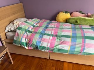 IKEA MALM single bed and mattress