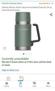 Stanley Master Series Vacuum Insulated Food Jar 24 oz, Hammertone Green
