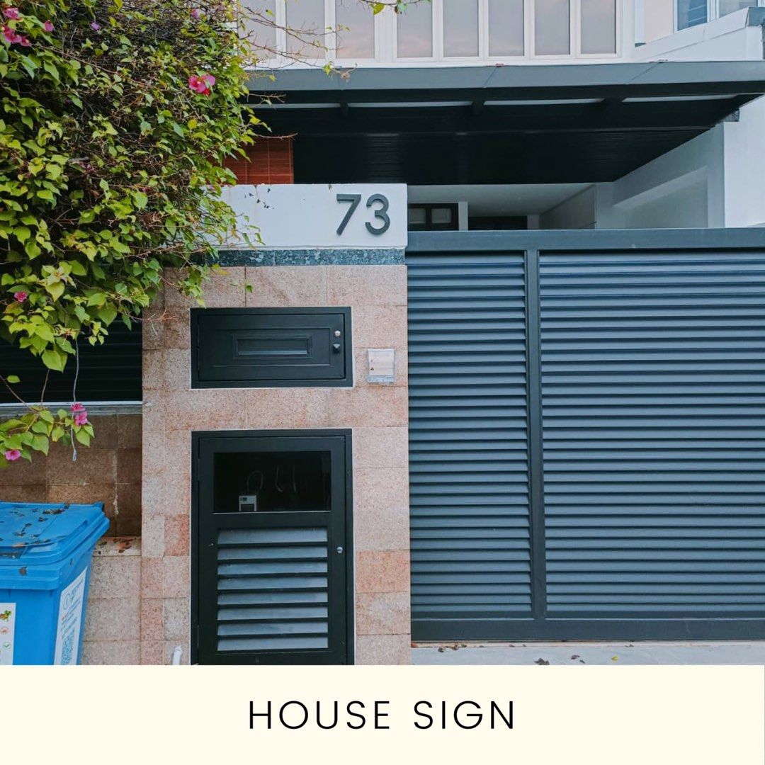 House Sign (Category: Wall Decor) located in Singapore. Submitted by hardwareproduct (Listing ID 1280009783, Image 2). Description: House Sign Special Customisation Chat 💬 to find out more #Home#Design#Special .