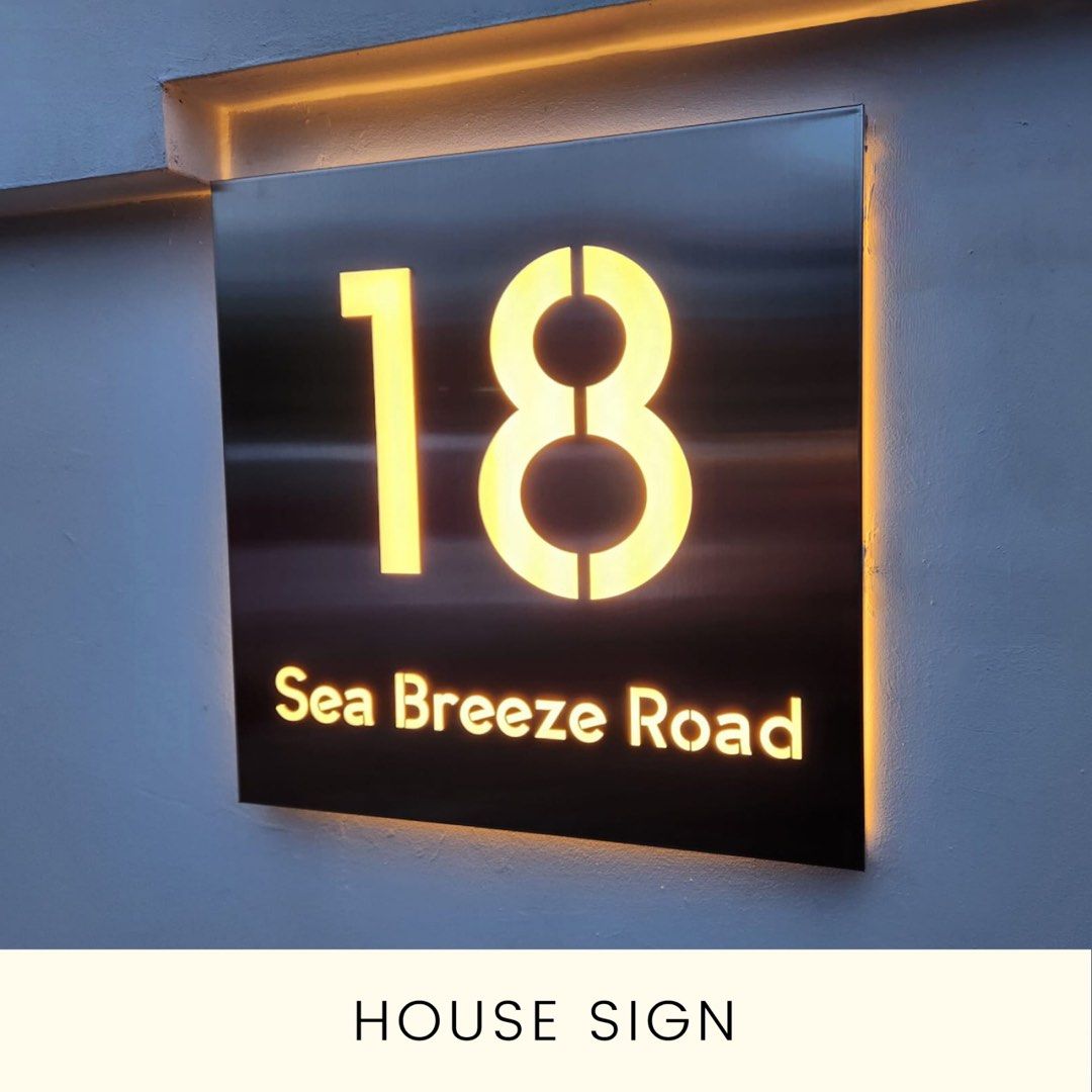 House Sign (Category: Wall Decor) located in Singapore. Submitted by hardwareproduct (Listing ID 1280009783, Image 5). Description: House Sign Special Customisation Chat 💬 to find out more #Home#Design#Special .