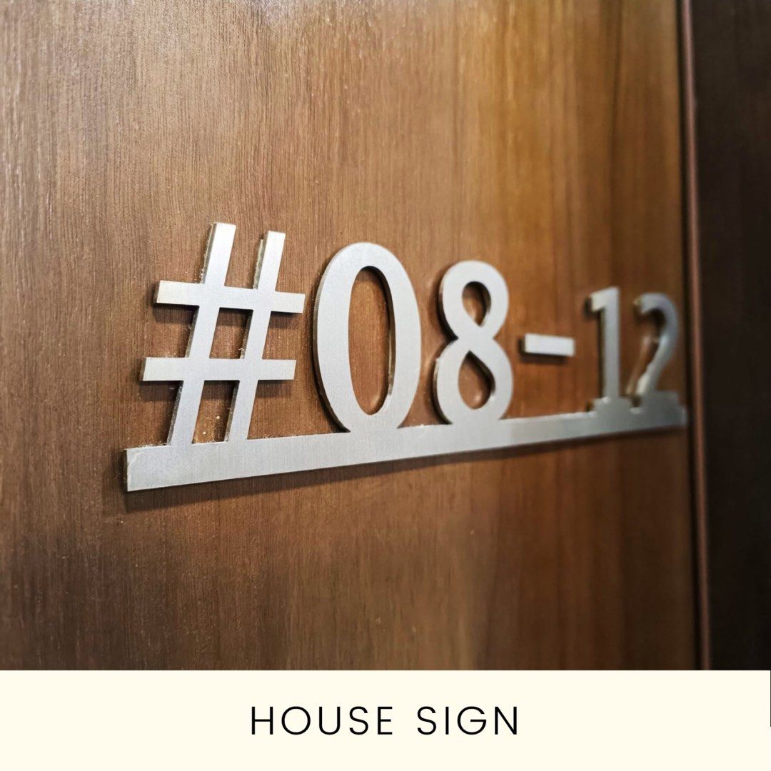 House Sign (Category: Wall Decor) located in Singapore. Submitted by hardwareproduct (Listing ID 1280009783, Image 8). Description: House Sign Special Customisation Chat 💬 to find out more #Home#Design#Special .