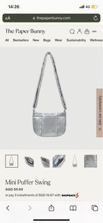 The Paper Bunny Mini Puffer Sling Bag in Gala