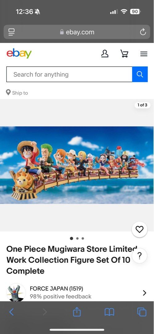 One Piece Mugiwara Store World Collection Figure (WCF) - form a train (Category: Toy Figures) located in Singapore. Submitted by ariel23 (Listing ID 1331433256, Image 1). Description: .