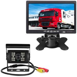 LORRY REVERSE CAMERA 7 INCH MONITOR WATERPROOF LENS FOR TRUCK LORRY HEAVY VEHICLE RECORDING CAMERA DASHCAM 2CH CAMERA 4CH CAMERA 360 CAMERA CAR ACCESSORIES