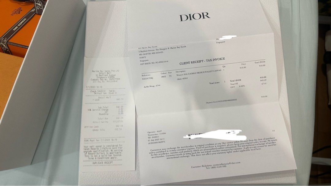 Christian Dior Grey Saddle Lotus Wallet (Category: Wallets & Card Holders) located in Singapore. Submitted by agirl. (Listing ID 1328912189, Image 4). Description: Bought from MBS last year, original price is 910. Full package is available (box, silk ribbon) 10 x 9 x 2.5 cm (Length x Height x Width) - Front D stirrup - 4 card slots - 2 patch pockets - 1 bill holder - 1 zipped pocket Reference: S5652CTZQ_ M932 .