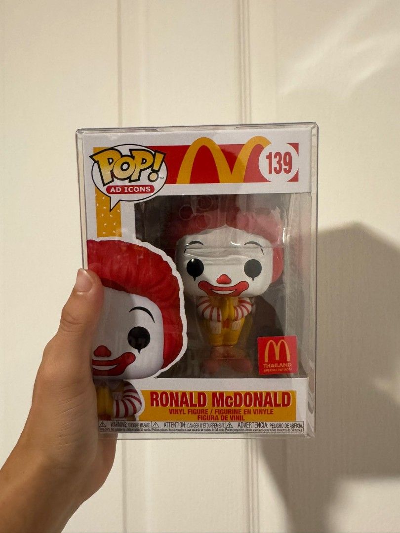 Mega Funko Clearance #2 (Category: Toy Figures) located in Singapore. Submitted by thecatwithnoname_ (Listing ID 1335861462, Image 4). Description: Price inclusive of pop protectors, •Officer mac (89) funko pop ad icons - $30✅️ •The tapatio man (122) funko pop ad icons - $30✅️ •Tony the tiger (121) funko pop ad icons (funko shop exclusive) - $35✅️ •Ronald mcdonald (139) funko pop ad icons (thailand exclusive) - $30✅️ •Twinkie the kid (27) funko p