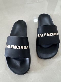 Balenciaga Logo Pool Slides