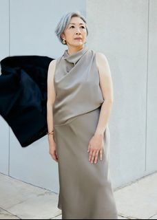 Love Bonito Lb Daya Satin High Cowl Neck Top