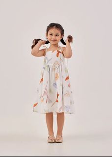 Love Bonito Ashlee Tie Shoulder Tiered Dress in Precious Treasures