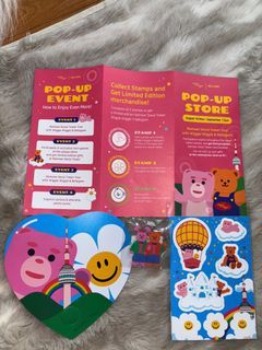 Wiggle Bear & Bellygom Fan, Keychain, & Stickers From Korea (Christmas Gift)