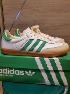 (US10.5)Sporty & Rich x Adidas Samba OG "White / Green"