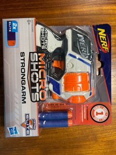 BNIB Nerf Microshots Strongarm Blaster and Combats