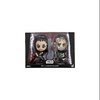 [Brand New] Hot Toys Cosbaby Star Wars Rey & Luke Skywalker Bobble Head Figures