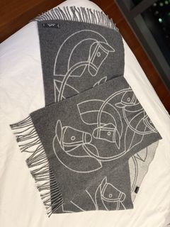 Hermes cashmere muffler scarf