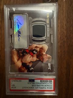 Conor McGregor UFC signed PSA certified autograph and worn memorabilia patch card