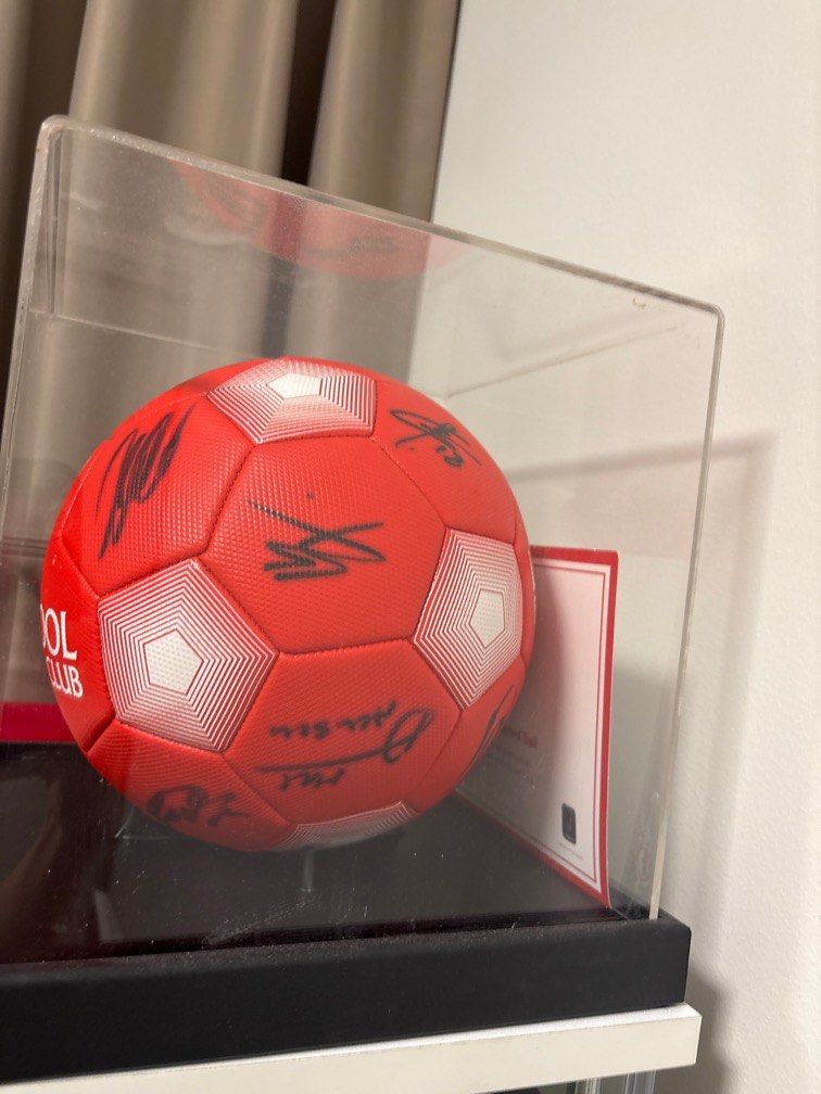 Liverpool team signed football official merchandise with certificate (Category: Other Merchandise) located in Singapore. Submitted by mancave_memorabilia (Listing ID 1343340992, Image 2). Description: This is from Klopp’s last season with Liverpool. No official list of signatures provided but some are quite clear and identifiable. .