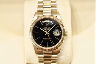 Rolex 18238 Daydate Rare Black Stick Dial